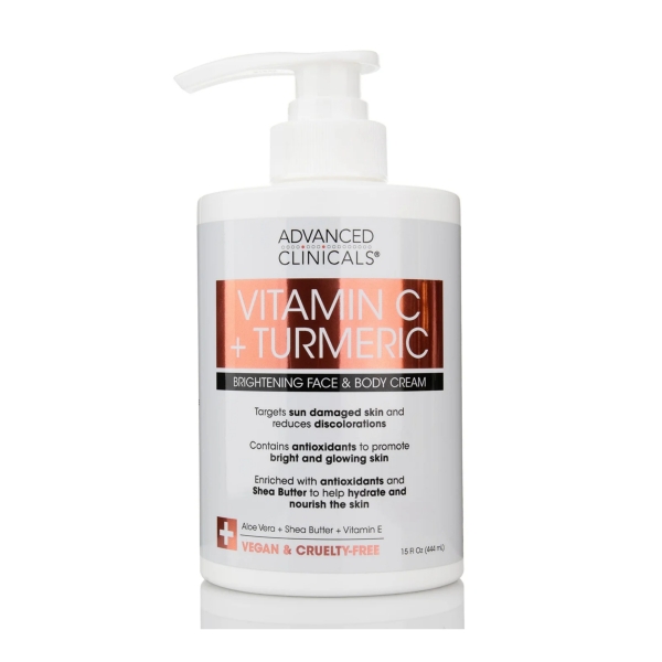 Advanced Clinicals Vitamin C + Turmeric Cream