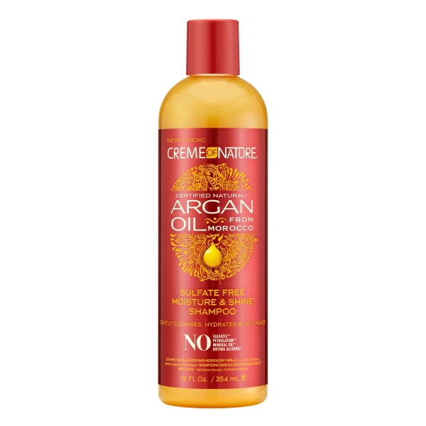 Creme of Nature Moisture &Shine Shampoo with Moroccan Argan Oil (12oz)
