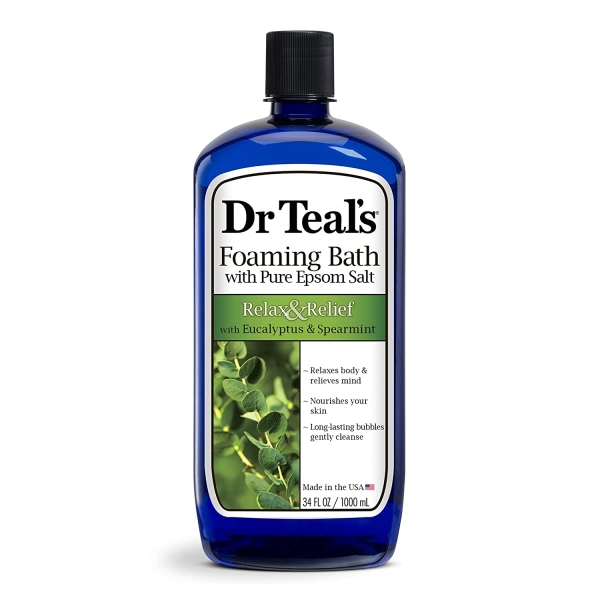 Dr. Teal’s Foaming Bath with Pure Epsom Salt Relax & Relief with Eucalyptus &Spearmint