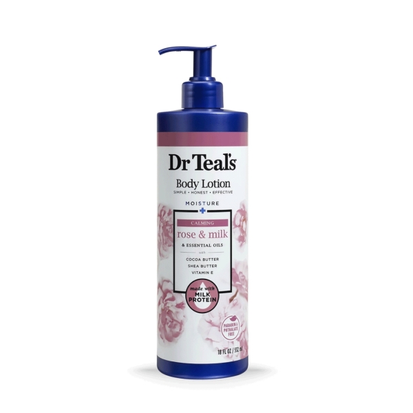 Dr Teal's Body Lotion, Rose & Milk 