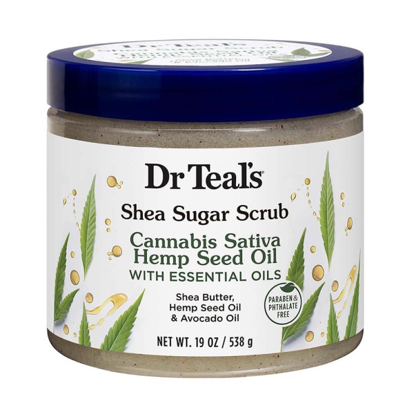 Dr Teal's Dr Teal's Shea Sugar Body Scrub, Cannabis Sativa Hemp Seed Oil