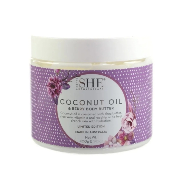 She Aromatherapy Coconut Oil & Berry Body Butter (14oz) 